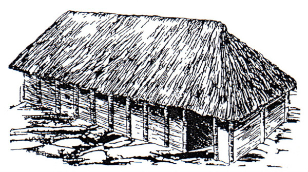 Obr. 3. Dlouhý dům z období kolem roku 4500 př. n. l.